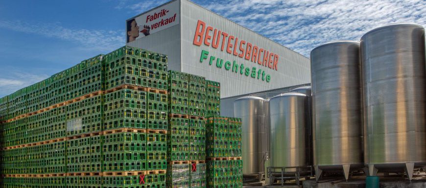 Beutelsbacher Hochregallager Leergut Tanks