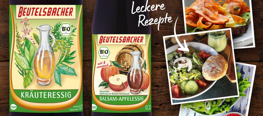 Bio Kräuteressig Bio Balsam Apfelessig Beutelsbacher leckere Rezepte