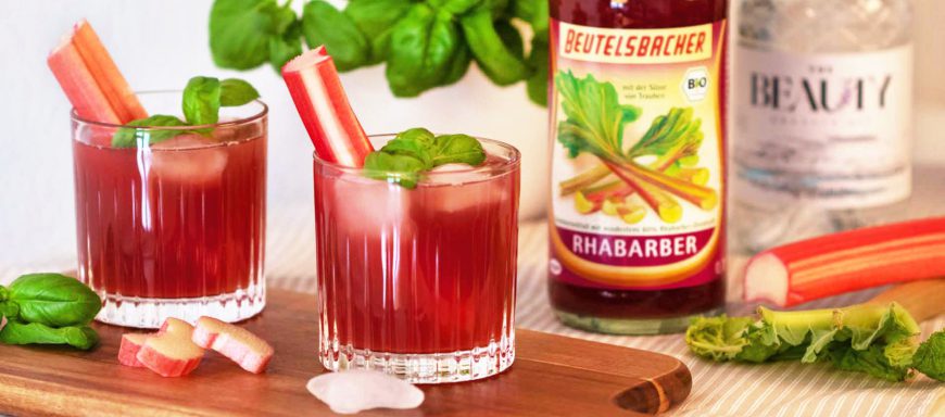 Rhabarber Cocktails alkoholfrei oder mit Gin