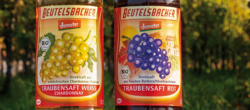 weißer und roter Traubensaft aus Italien