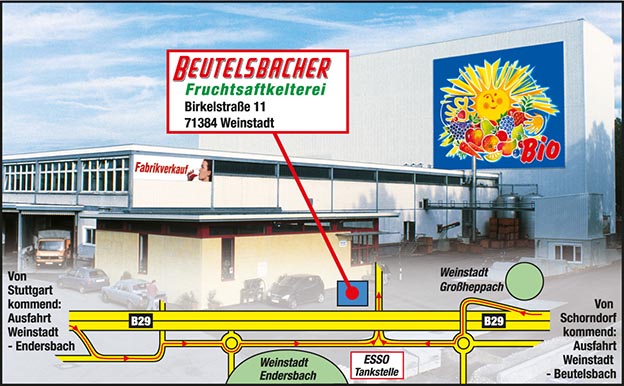 Beutelsbacher Anfahrtskizze